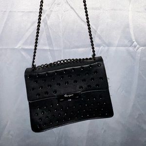 Foley + Corrina Spiked Black Crossbody Bag